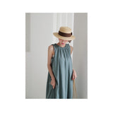 Summer New Design Feel Solid Color Loose Sleeveless Hanging Neck Leisure Vest Dress With Thin Belly