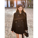2025 High Wisdom Thousand Gold Feeling With The Belt Of The Long Wind Coat Tat Ika In The Waist Of The Woman's Huge Look Long Coat Autumn