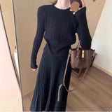 KANING Korean High-End Knitted Sweater Set 2026 Autumn Age Reduction Knitted Top Skirt Two-Piece