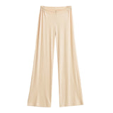 Purely Want Girl V Waist Zipper Display Thin Leg Trousers Leg Long Vertical Trousers Home Comfortable Yoga Pants