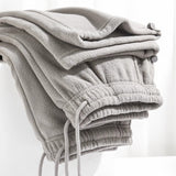 Light Gray Heavy Velvet Slings And Velvet Thicken Sports Sleet Straight Trousers Autumn And Winter