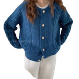 Korean Version Of The Gentle Mahjong Sweater Women's Coat 2026 Autumn And Winter New Loose Soft-Creative Knitted Cardigan Women's Clothing Trend