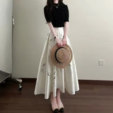 Korean Senior Wear A Set Of Gentle Style Unique Super-Looking Top Dress Two Sets 26 Autumn