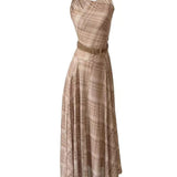 Vintage Sleeveless Vest Dress Female Summer Temperament Dress Dress Slim Dress Thin Waist A-Word Skirt