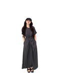 Small Design Cross-Tieed Short-Sleeved Dress Summer Femininity High-End Feeling Waist Thin A Word Long Skirt
