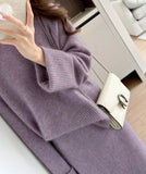 KANING Fashion Sweater Knitted Dress Two-Fash 2026 Autumn New Purple Jersey Sweater Knitted Set For Women