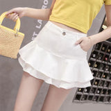 Real Shooting 2025 Denim Skirt Dress Women's French Retro High-Waist Cake Skirt 100-Folded Skirts And Hip Skirts