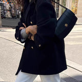 [Original Practice] Short Suit This Coat Coat Black Hair Coat Autumn And Winter Small High Sense Plus