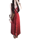 Seaside Vacation Red Broken Flowers With Tie Dress Dress Women's Summer 2025 New Small Temperament Long Dress