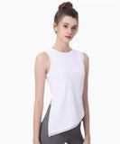 Casual Loose Bag Bag Hoodie Women's Summer Sports Running Fitness Yoga Suit Sleeveless T-Shirt Top