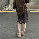 South Korea Dongdaemun Summer New Small Retro Breeze Rags Half-Dress High Waist Thin Temperament A-Character Skirt