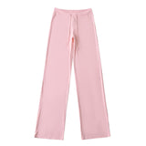 Hottie Summer Thin Drawstring Comfortable Loose Yoga Pants Straight Broad Leg Pants Low Waist Shake Trousers