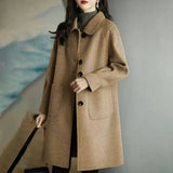 Mao This Coat Woman 2025 Autumn And Winter New Small Man Thick Korean Version Of The Long-Term Coat