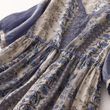 2026 Summer New Blue And White Porcelain Porcelain Collar Temperament Fresh Print Dress