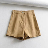 Honey Ass Denim Shorts Women Summer Solid Color Repair Tight Shorts High-Waist Elastic Casual A Word Hot Pants