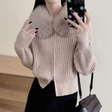 KANING Solid Colored Double Zipper Knitted Rial 2026 Autumn/Winter New Design Sweater Coat