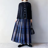 Women's Clothing 2026 Autumn And Winter Loose Round-Neck Long-Sleeved Wool Coat + Folding Skirt Two-Piece Set Of Women