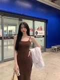 French High-End Pure Windy Fishtail Sling Dress Female Summer Hottie Sexy Thin Ass Long Skirt Tide