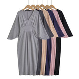 Autumn Languid French Elegant Dress Famous Temperament Babes V-Neck Loose Cuff Dress