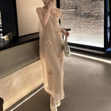 2026 Summer New High-End Temperament Three-Dimensional Handmade Cheongsam Dress Dress Women Retro Long Skirt