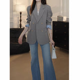 2026 Spring And Autumn New High-End Siding Suit Jacket Women Hit The Color Thin Suit Temperament Top