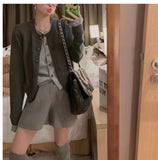 KANING College Wind And Fake Two Knits 2026 Autumn And Winter New Korean Wearing A Senior Sensing Sweater