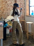 Vintage Wave Point High-Neck Long-Sleeved T-Shirt Women's Autumn And Winter Korean Sweet Age-Retro Pile Collar Bottom Shirt Top