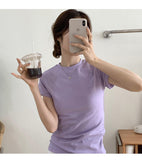 2026 New Gentle T-Shirt Girl Slimming Temperament Commuting Niche Design Sense Korean Women's Top