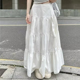 Summer 2025 New White Dress Women's Skirt Small Long A Skirt Cake Skirt Women's Half-Body Skirt