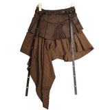 Vintage Splicing Cowboy 100-Folded Skirt Female Summer Temperament Hottie Trendy High-Rise Thin A-Word Short Skirt