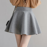 Hairy Dress Woman 2025 New High-Waisted Ass Short Skirt A-Word Black Autumn And Winter Half Skirt 100-Folded Pony-Up Skirt