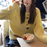 KANING Niche Design Ribbon Loose Knitted Cardigan Women 2026 Autumn New Lazy Wind Sweater Women's Coat
