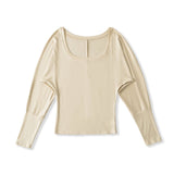 Big U Collar Long-Sleeved T-Shirt T-Shirt Inside The New Pure Desire