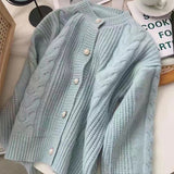 Korean Version Of The Gentle Mahjong Sweater Women's Coat 2026 Autumn And Winter New Loose Soft-Creative Knitted Cardigan Women's Clothing Trend
