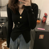 Kaning Pure Wind V-Neck Thin Sweater Women 2026 Autumn And Winter New Fork Tsets Inside The Knitting Shirt