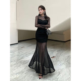 Famous Yuan Yu Sister Style Of Thousands Of Kinds Of Skirt Sexy Net Yarn Fishtail Dress Babes Unique Beautiful Dress Spring