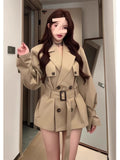French Kaqi Short Wind Coat Woman Autumn Small Man To Show Thin Temperament Royal Sister Casual Top