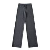 Hottie Summer Thin Drawstring Comfortable Loose Yoga Pants Straight Broad Leg Pants Low Waist Shake Trousers