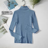 Spring And Autumn Blouse New Korean Version Of The Slime With High-Necked Long-Sleeved Bottom Shirt Thin Sweater Knitted Sweater Tide