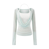 Pure Lust Wind Collar Long Sleeve Hoodie Top Yoga Sports T-Shirt Women Long Sleeves