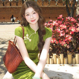 New Chinese Style [Luzhou Moon] Noble Temperament Cheongsam Dress To Restore The Ancient Money Thin 2025 Summer