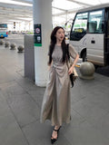 Small Design Cross-Tieed Short-Sleeved Dress Summer Femininity High-End Feeling Waist Thin A Word Long Skirt