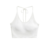 Short With Chest Pad Hanging Neck Sling Vest Hot Girl Pure Want To Practice Yoga Movement Hottie Top