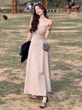 Ins Sexy Sling Pure French Sling Dress Summer Thin Holiday Beach Sling Dress Girl Trend