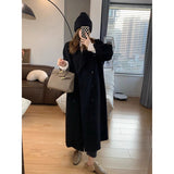 High-End Feeling Black Hair Coat Woman 2025 New Autumn And Winter Small In The Long-Term Coat Thicker