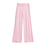 Purely Want Girl V Waist Zipper Display Thin Leg Trousers Leg Long Vertical Trousers Home Comfortable Yoga Pants