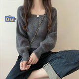 Knitted Bottom Shirt Women's Autumn And Winter 2026 New In The New Air With Low-Necked Long-Sleeve Tops To Put On The Head Sweater Winter