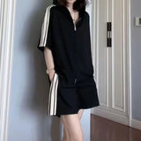 Large-Size Fat MM Sports Suit Women's Summer 2025 New Loose Design Sense Age-Sensitive Fashion Casual Two Sets Of Women