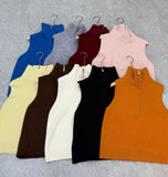 KANING Simple Half-Zip Half-Neck Knitted Vest 2026 Autumn New Folding Shoulder Sweater Vest