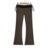 Spice Girls With The Same Lace Micro-Tuffs New Low-Waisted Casual Ass Sexy Trousers Thin Pure Lust